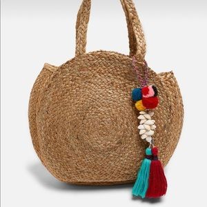 Zara woven basket bag with charm